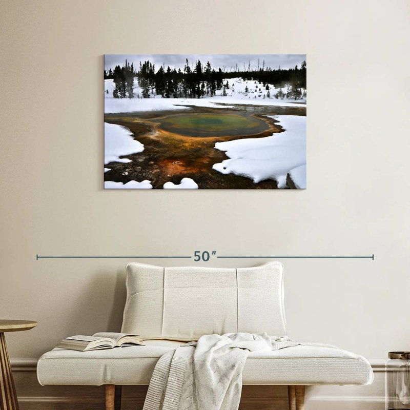 Alvord Yellowstone Winter Geyser, 24'' H x 36'' W