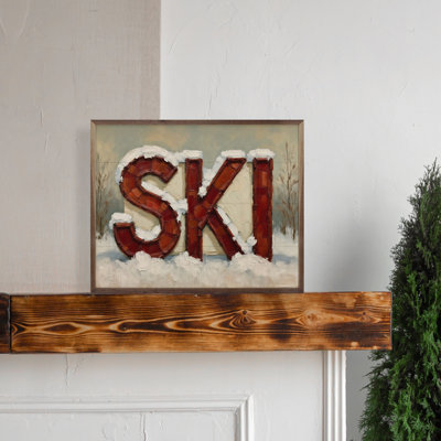Panneau de ski rétro