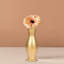 Ensemble de 6 petits vases à fleurs en métal doré pour fleurs