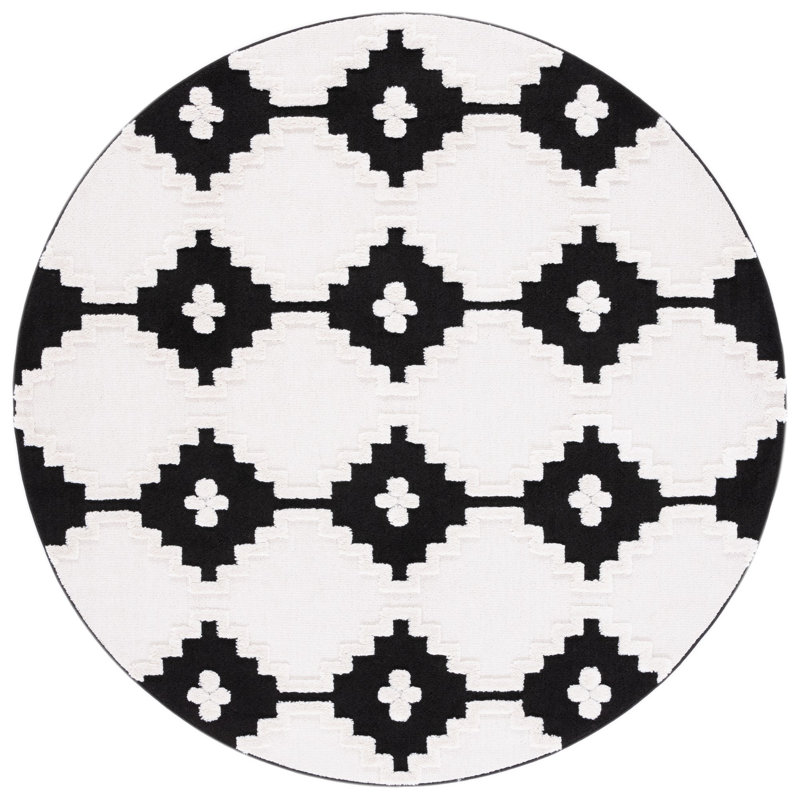 Shiflet Performance Geometric Rug, Round 6'7"
