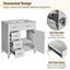 Meuble-lavabo de 30 pouces avec lavabo en céramique, tablette réglable, porte à fermeture en douceur-435036476
