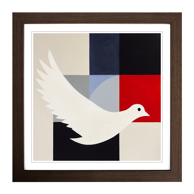 Single Picture Frame Print on Wood, Walnut