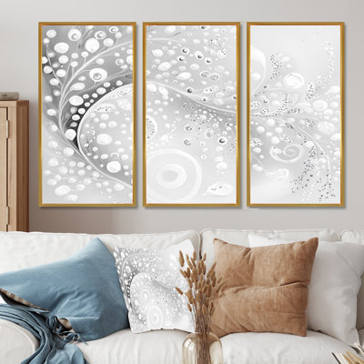 «Abstract Luminous Spiral Waves II», ensemble d'art mural abstrait à vagues modernes