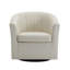 Faux Leather Swivel Barrel Chair-311480581
