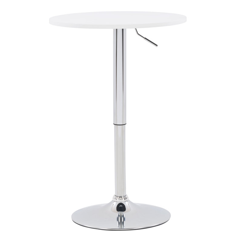 Table de salle à manger à hauteur de comptoir Galilea 23,8 po, Noir, Argent argent