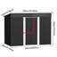 Charcoal Black Flat Roof Tool Shed