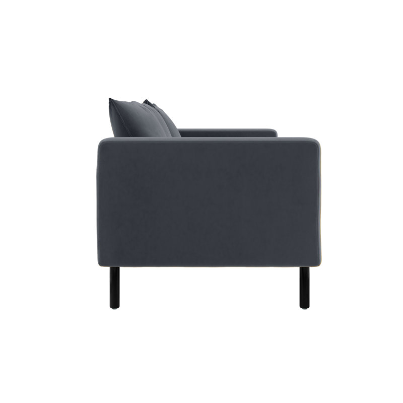 Essential Sofa, Ash Recycled Velvet, Metal