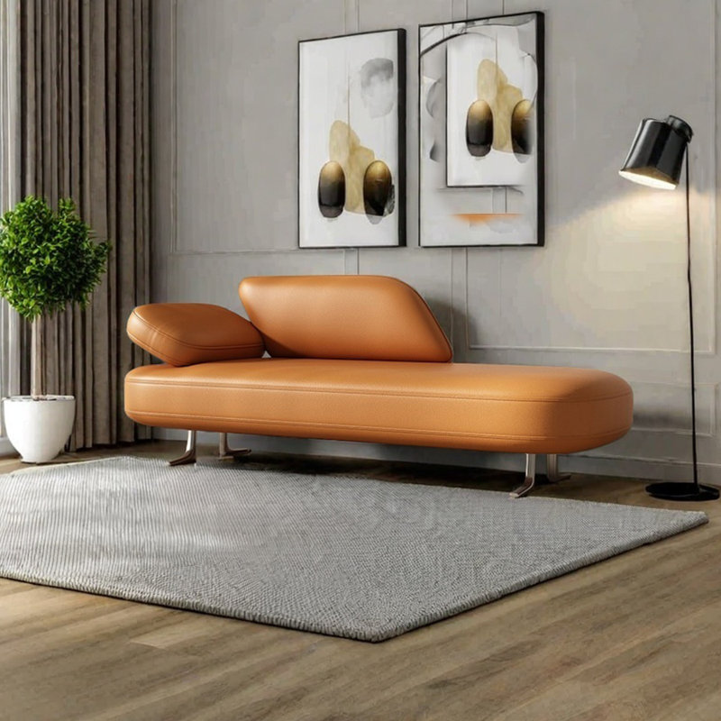 Fauteuil inclinable ergonomique à haute densité, Orange, Orienté à gauche (vu de face)