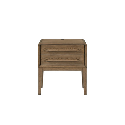 Petite table de chevet de couleur café au lait