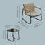 Outdoor Rocking Chair Set, 3-Piece Conversation Patio Furniture With Table, Steel Frame, Armrests, Brown
