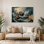 Art mural en métal noir Jumelles nautiques-1822189389