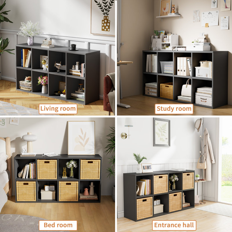 Rangement en bois manufacturé 47,63 po, Noir