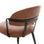 Windsor Modern Armless Dining Chair With Twisted Metal Frame, PU Upholstered-1046837475
