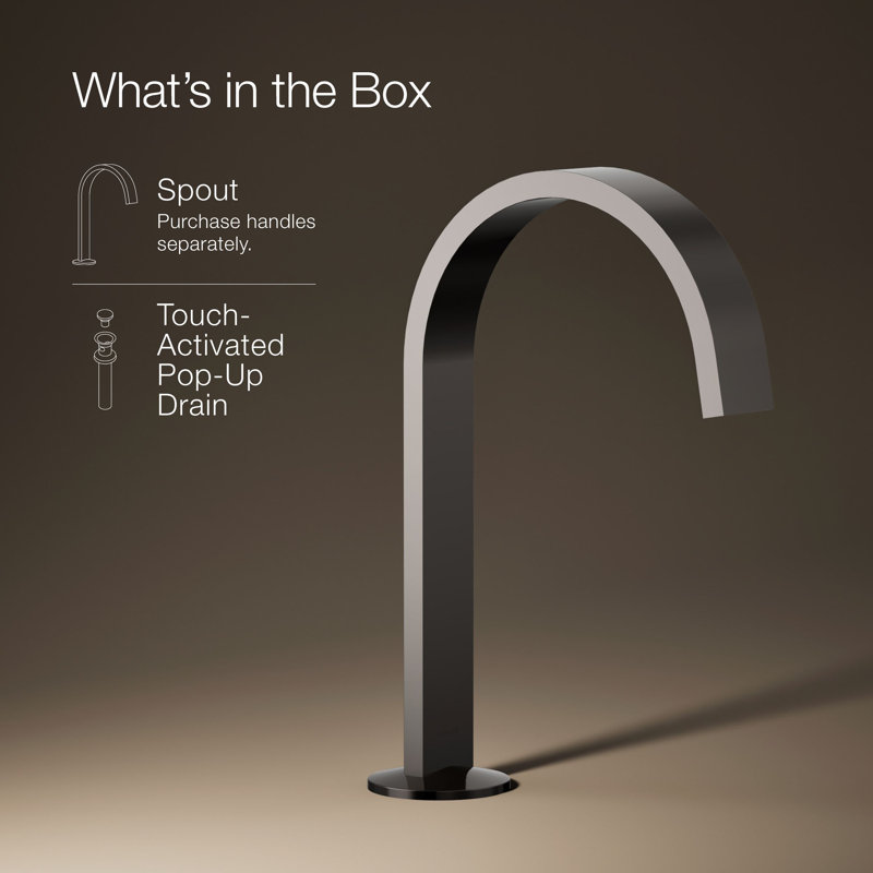 Components™ Bathroom Sink Spout with Ribbon Design, Nickel