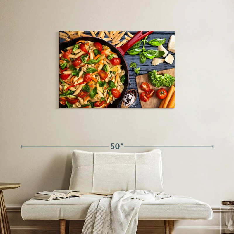 Yarlin Spring Vegetables Pasta, 24" H x 36" W