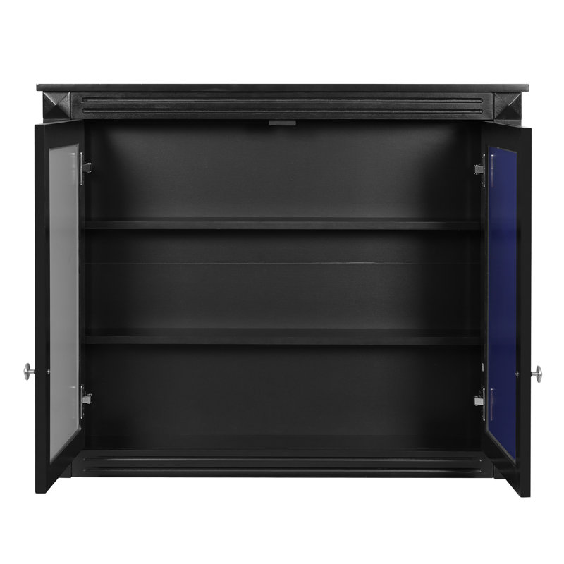 Armoire à pharmacie murale 36 po x 28 po pour salle de bain, armoire à miroir avec 2 tablettes réglables, solution de rangement moderne | Idée de cadeau