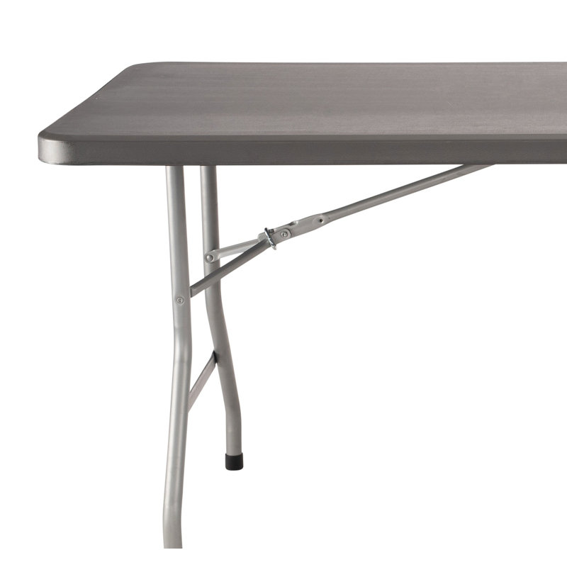 NPS Heavy Duty Blow Molded Rectangular Folding Table, Charcoal Slate, 30" H x 72" L x 30" W