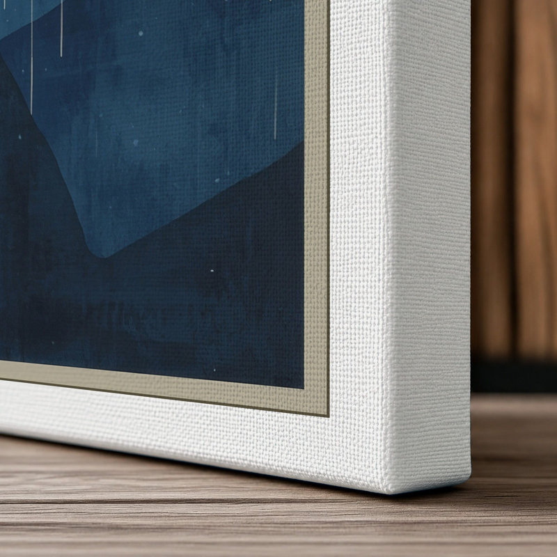 Rain on Mountains Japandi - Wrapped Canvas, 30x20 - 76.2 x 50.8 cm, White Border