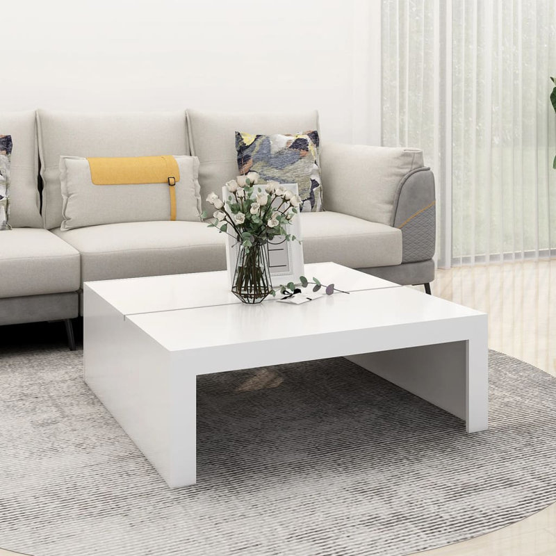 Aleyska Sled Coffee Table, White