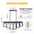 39" Modern Rectangular 6-light Chandelier Dimmable