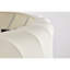 Ventilateur Yomurew noir avec abat-jour sculpté en tissu blanc et télécommande