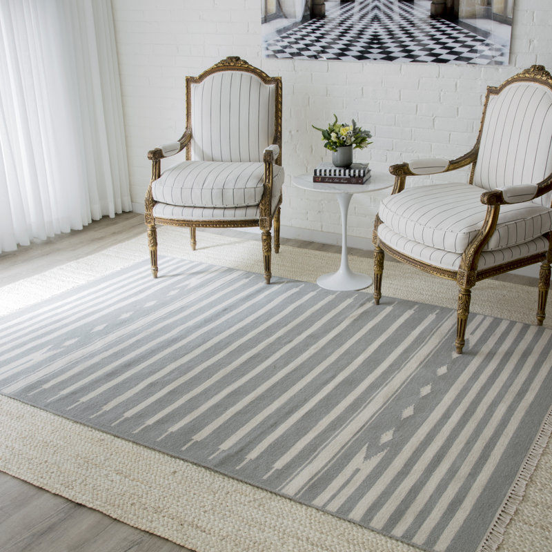 Thompson Wool Geometric Area Rug, Rectangle 7'6" x 9'6"
