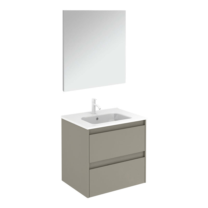 Ambra 39.6'' W Single Vanity, 23.8", Gloss White