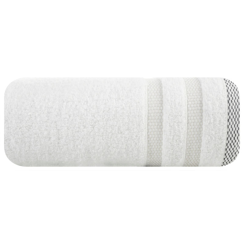 Ivanya Midweight Jacquard Fingertip Towel, White