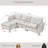 Modular L-Shape Sectional Sofa with Ottoman