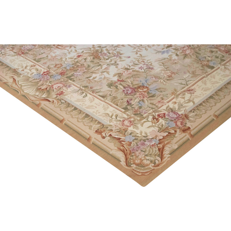 Hand Knotted Wool Area Rug in Multi