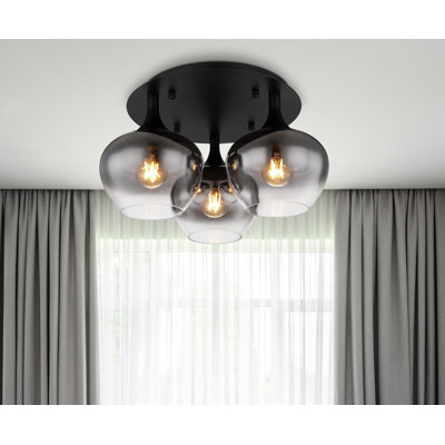 Aviani Glass Semi Flush Mount