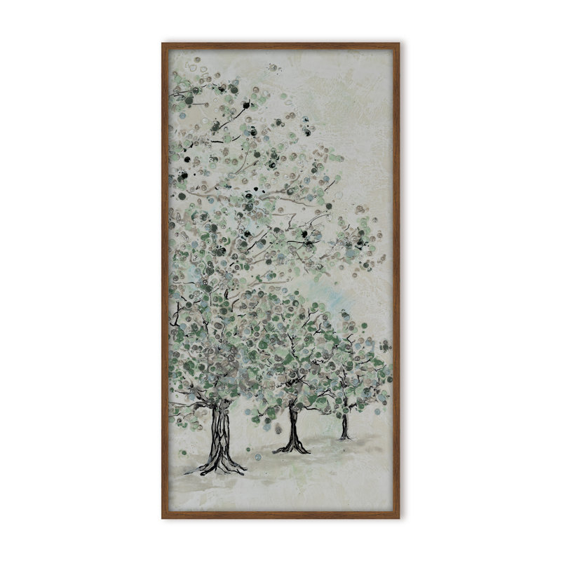 Nature Inspired "Dappled Canopy" Canvas Wall Art By , 24" H x 12" W, Framed Canvas, White