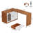  Rebacca L-Shaped Computer Desk, Corner Home Office Desk With Drawer Cabinet-676865302