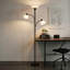 Lampe sur pied DEL noire à 3 voies avec 3 abat-jours réglables polyvalents Sky Dome-62954077