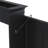 Black TV Cover Wall Cabinet With Folding Doors And Solid Frame