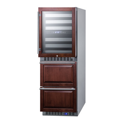 Summit Appliance Triple Zone 23.63'' 46 Bottle Wine & Beverage Refrigerator