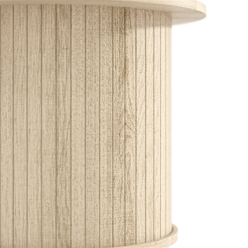 Aurel Modern 31" Fluted Oblong Living Room Coffee Table, Oslo Oak
