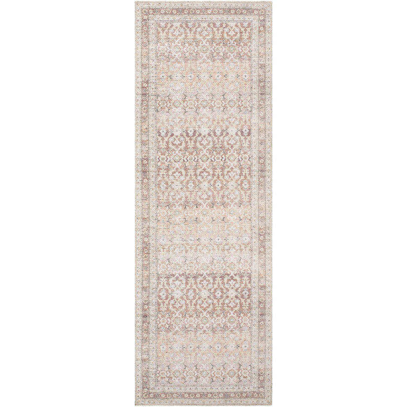 Tapis d'intérieur lavable à la machine Angiela, Tapis de couloir 2 pi 7 po x 7 pi 10 po