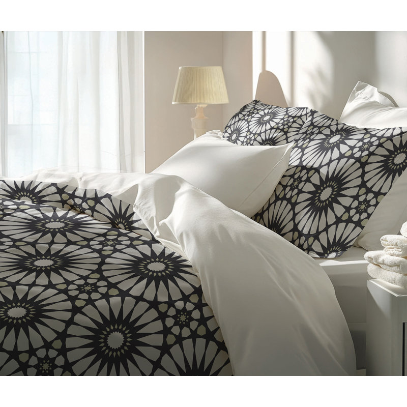 Sylvia 3- Piece Decorative Lightweight Comforter Set, Charcoal, King Comforter + 2 King Pillowcases