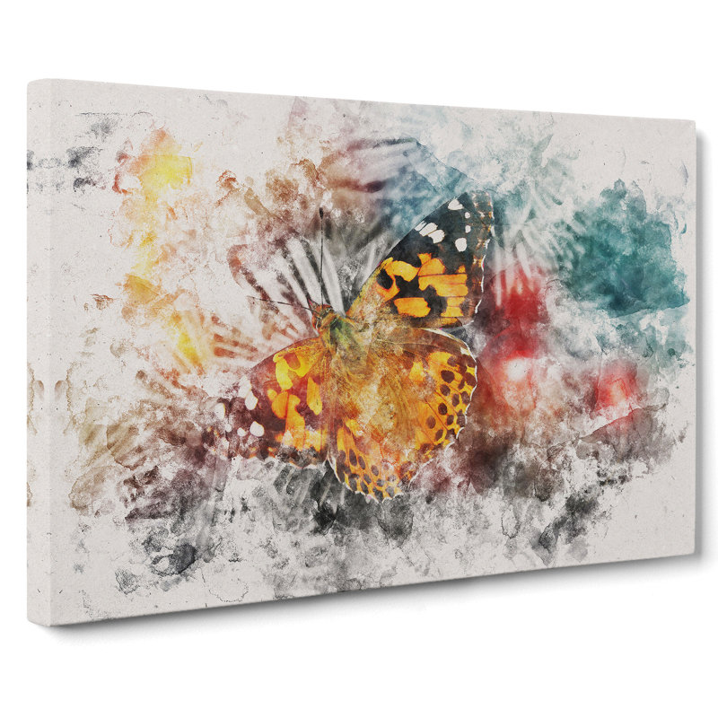 Butterfly Vol.3 Watercolour - Wrapped Canvas, 50cm H x 76cm W x 3cm D