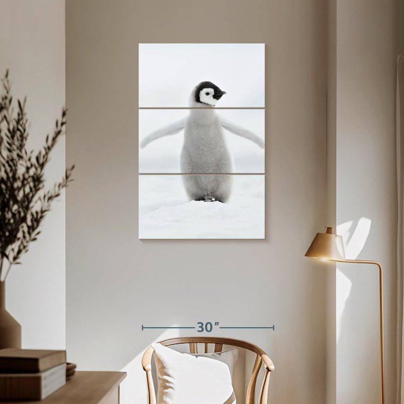 Brampt Lone Emperor Penguin, 57" H x 36" W