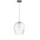 Luminaire suspendu en verre nickel brossé