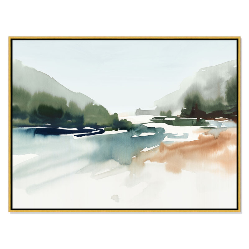 Harmonious Lake - Landscape Version Print par Isabelle Z, Or, H 31,5 po x l 41,5 po