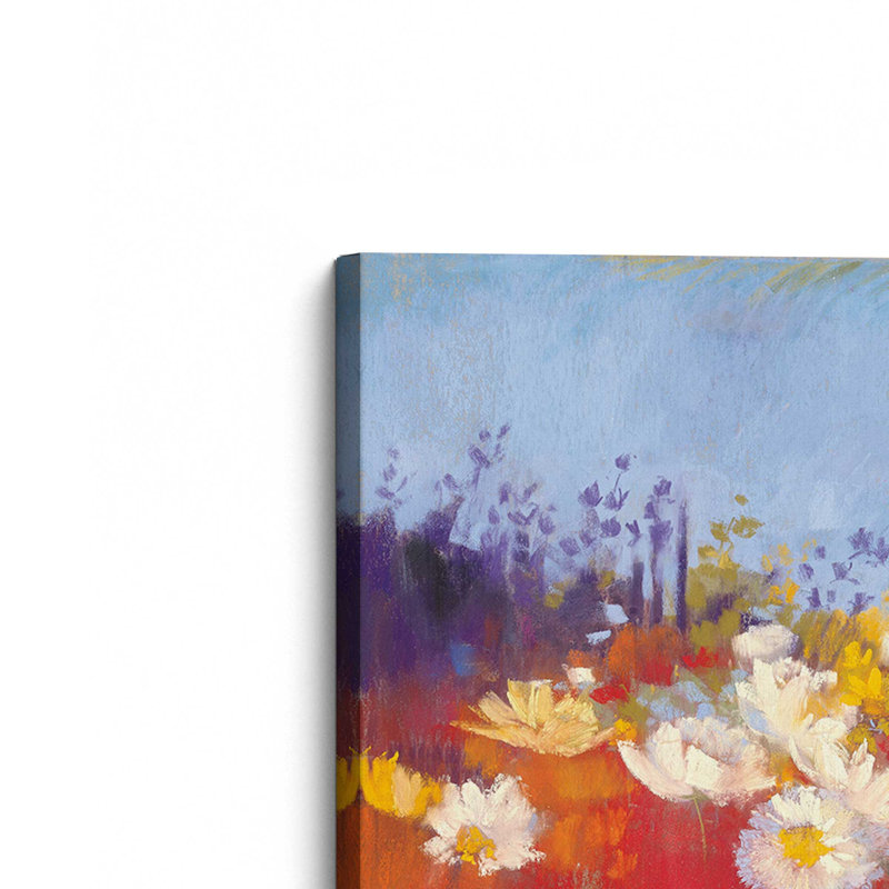 «Contemporary Meadow Red» par Carol Rowan, reproduction d'art sur toile, H 8 po x l 12 po