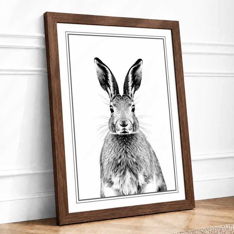 Hare Observational Study Botanical - Print, A2 - 59.4 x 42.0 cm, Walnut