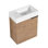 Meuble-lavabo mural 18 po avec lavabo en résine blanche et porte d'armoire à fermeture en douceur 18 po