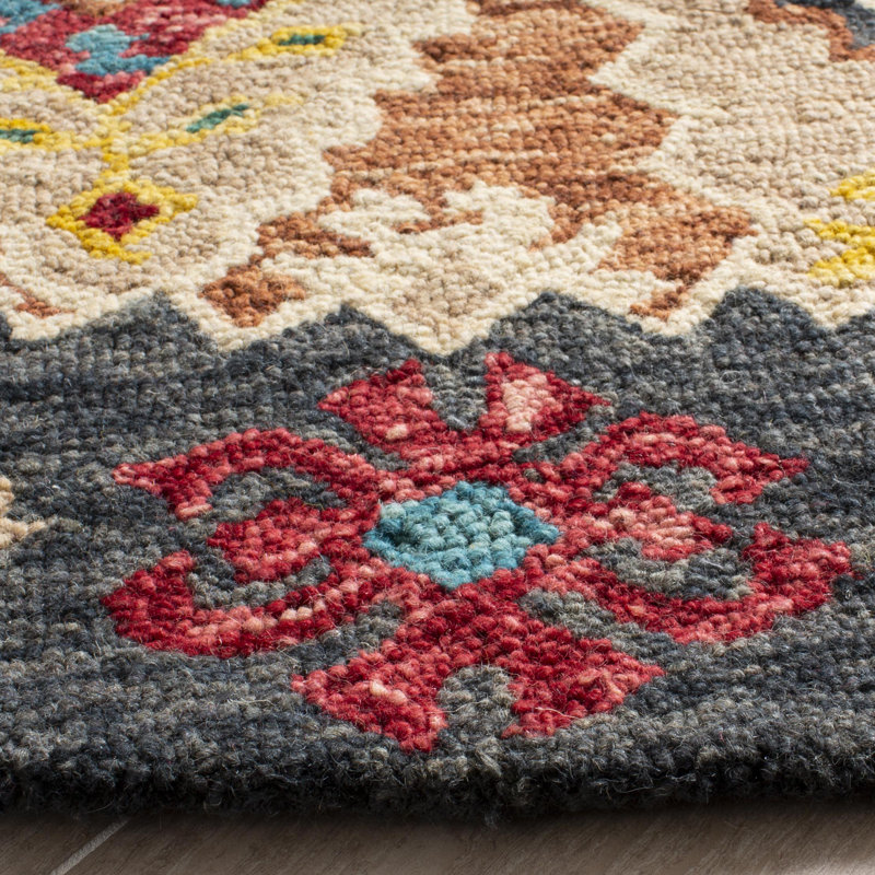 Popp Hand Tufted Wool Southwestern Rug, Rectangle 8' x 10'
