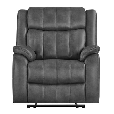 Channel-Tufted Power Recliner with Wall-Hugger Technology – Plush Armrests