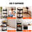 VEVOR 3-Tier Rolling Utility Cart with Drawer, Kitchen Cart with Lockable Wheels