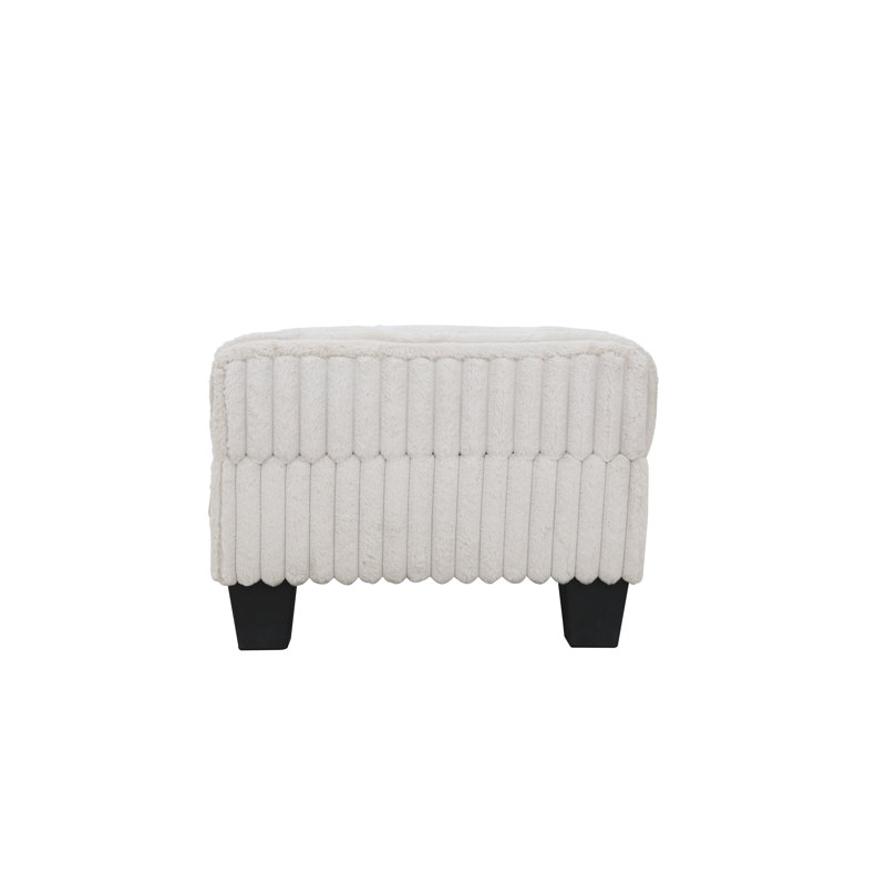 Repose-pieds avec rangement Vega, Beige
